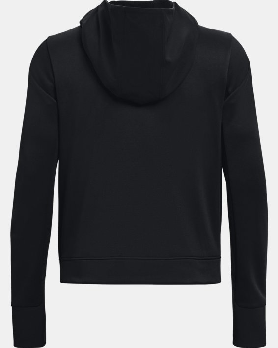 Damen Armour Fleece® Oberteil aus Materialmix mit ½ Zip, Black, pdpMainDesktop image number 5